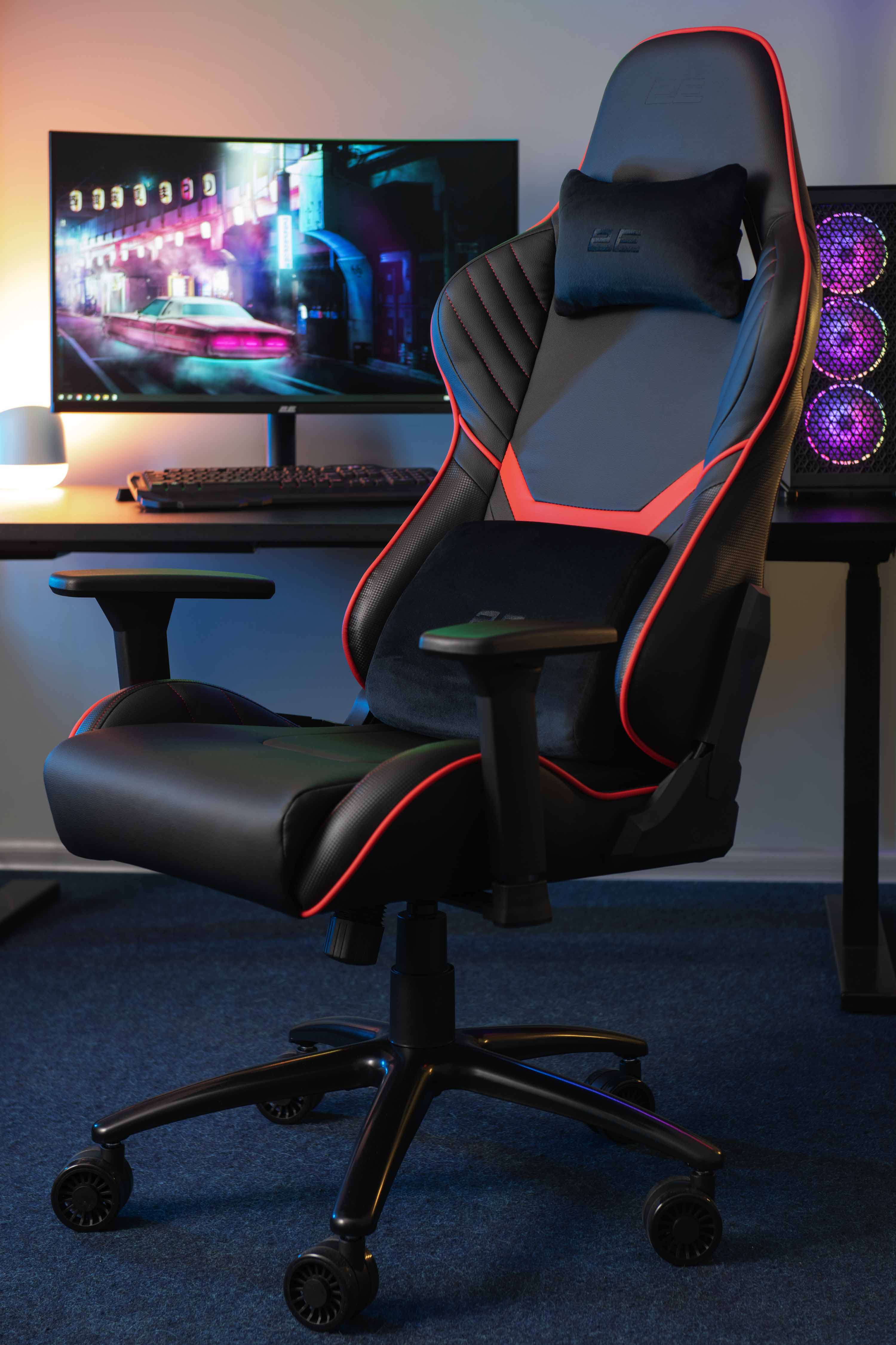 2E Gaming Ігрове крісло HIBAGON II Black/Red