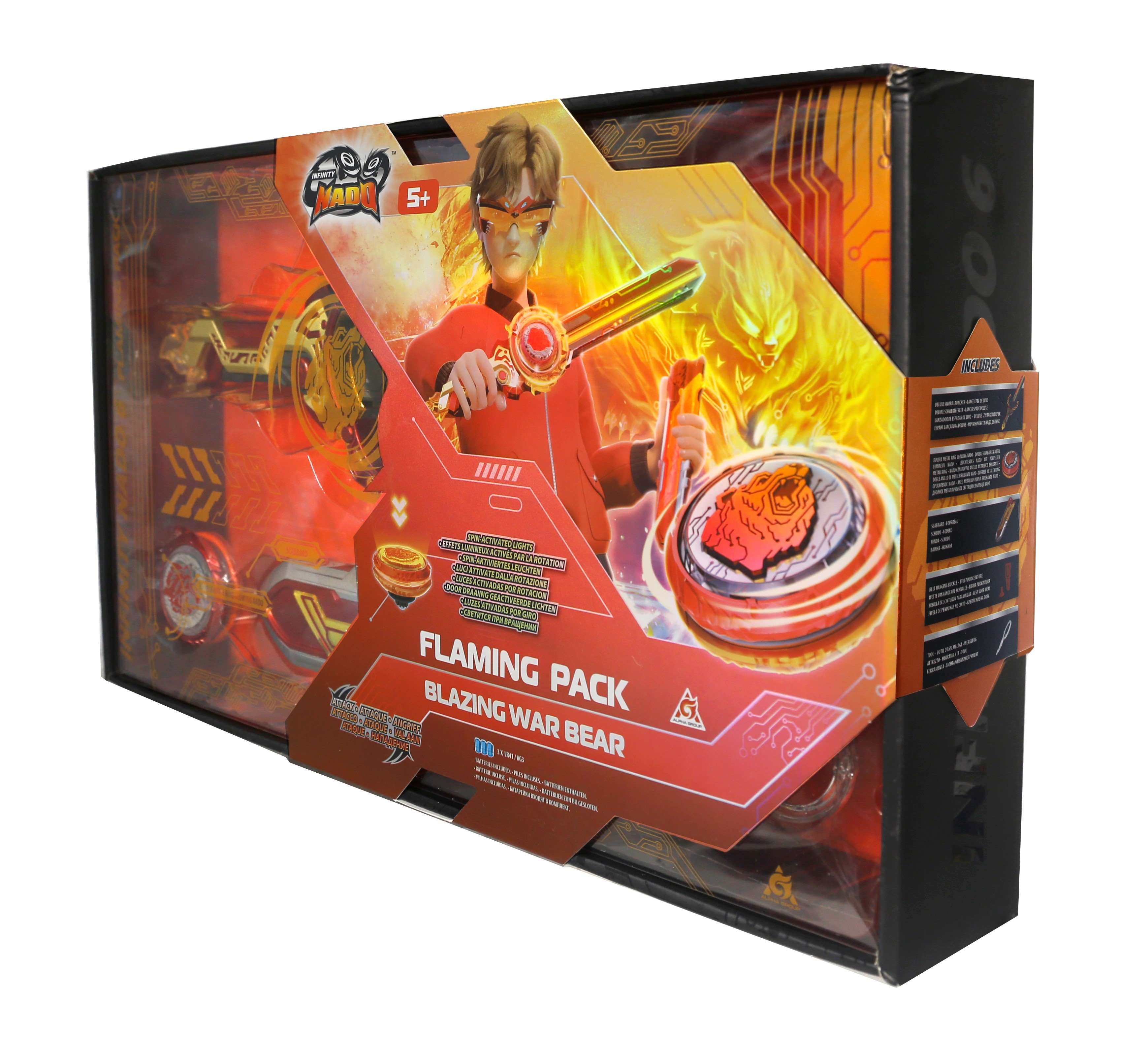 Infinity Nado Дзиґа VI Flaming Pack Палаючий Бойовий Ведмідь (Blazing War Bear)