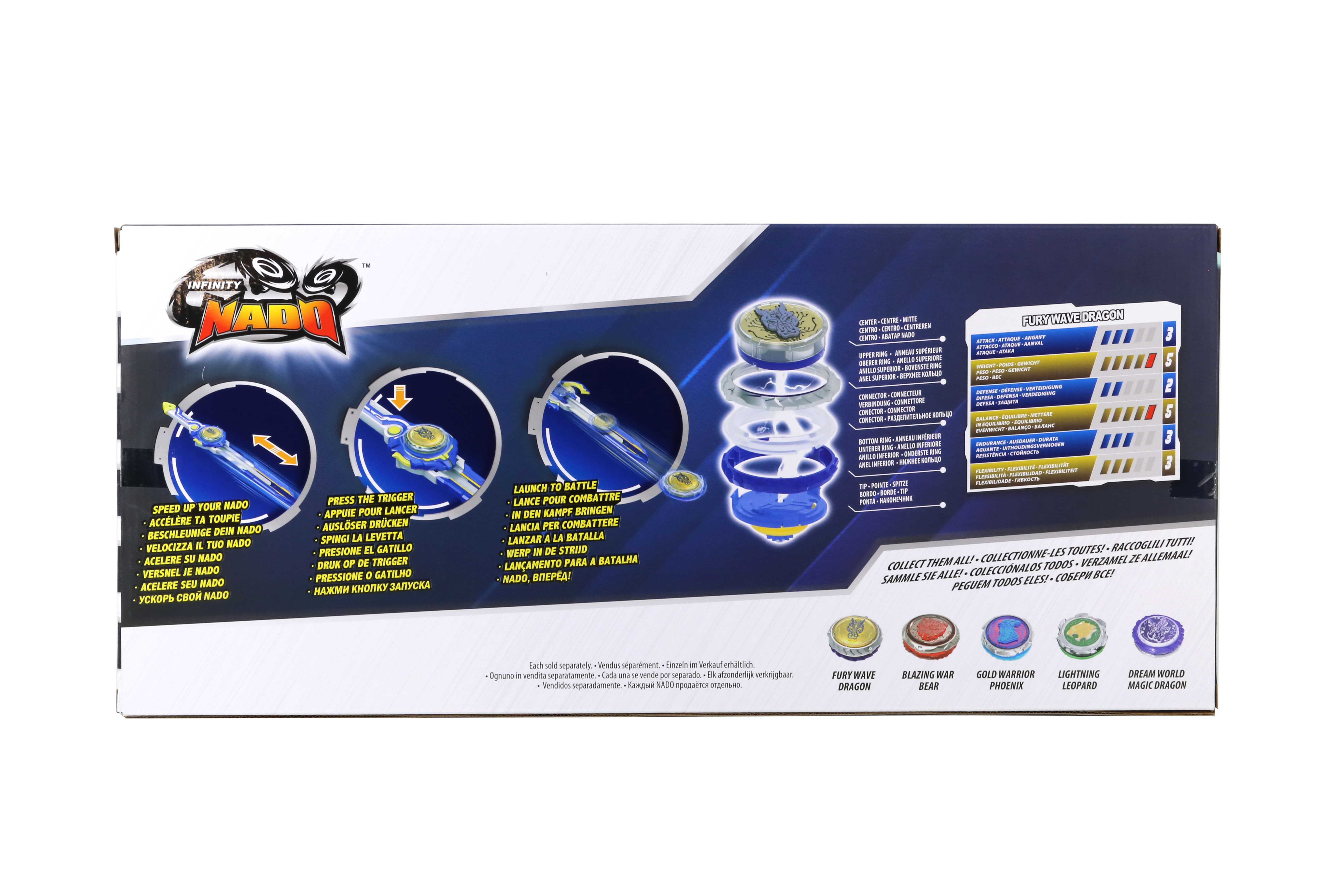 Infinity Nado Дзиґа VI серія Advanced Pack Fury Wave Dragon Лютий Дракон