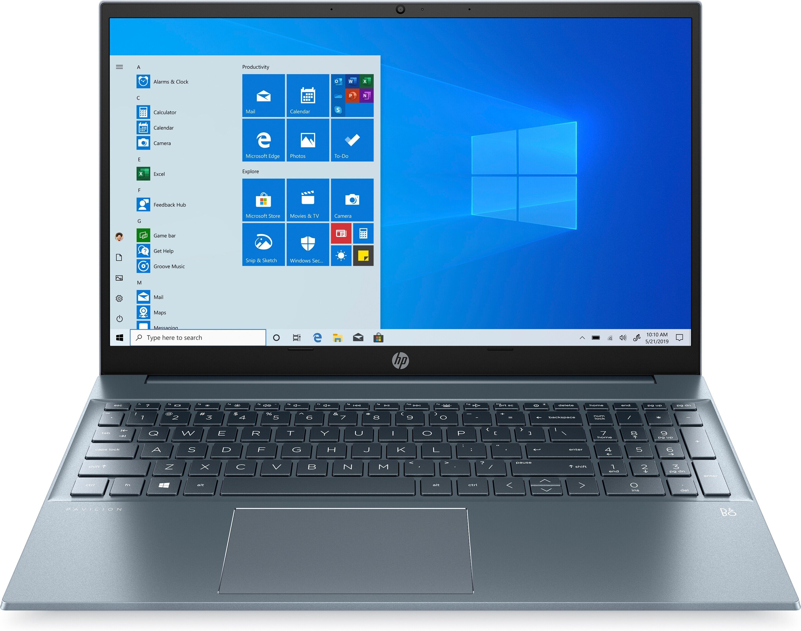 HP Pavilion 15-eh0000ua[Ноутбук Pavilion 15-eh1010ua 15.6" FHD IPS AG, AMD R3 5300U, 8GB, F512GB, UMA, Win10, синій]