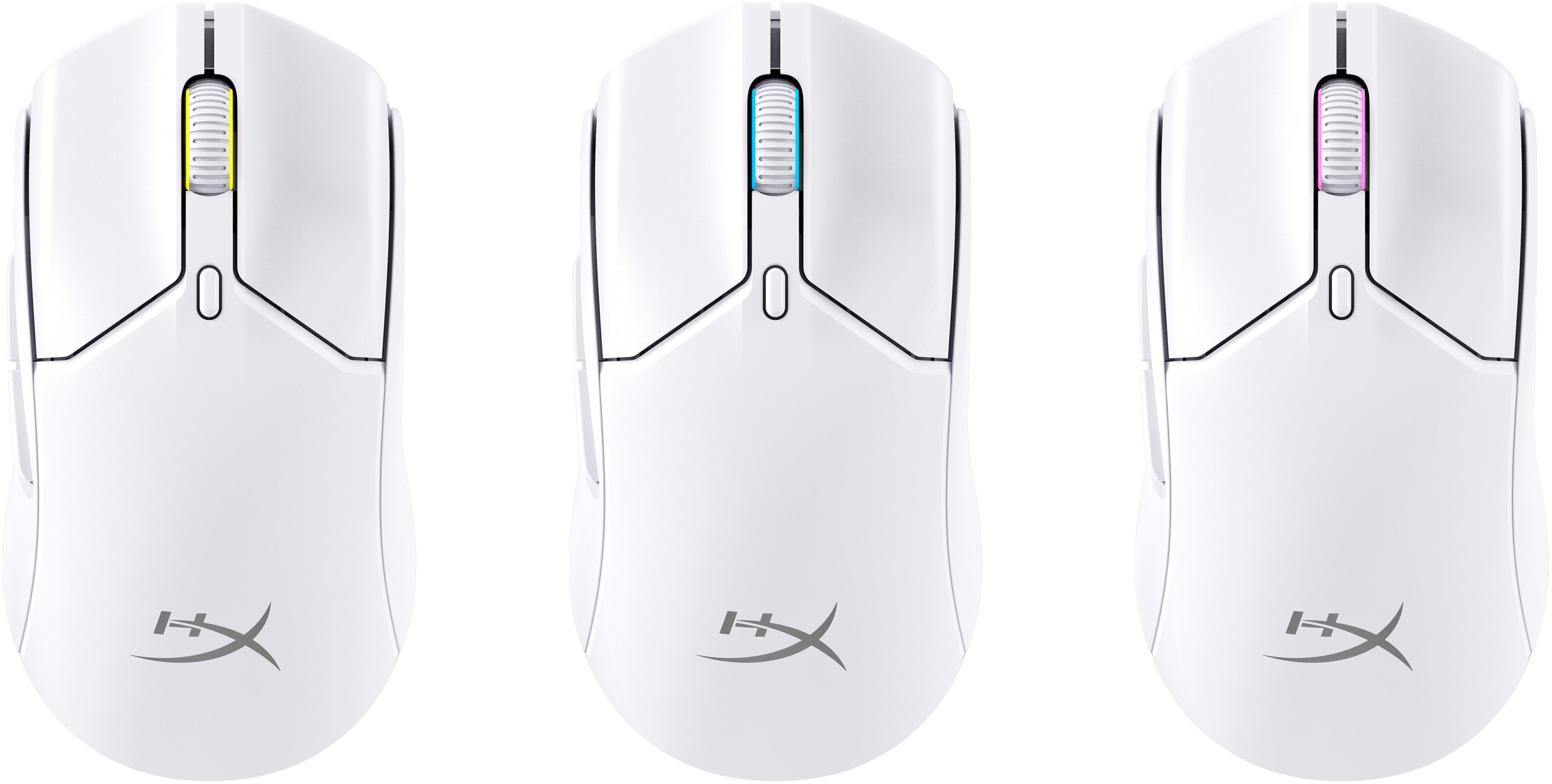 HyperX Миша Pulsefire Haste 2 mini, RGB, USB-A/WL/BT, білий