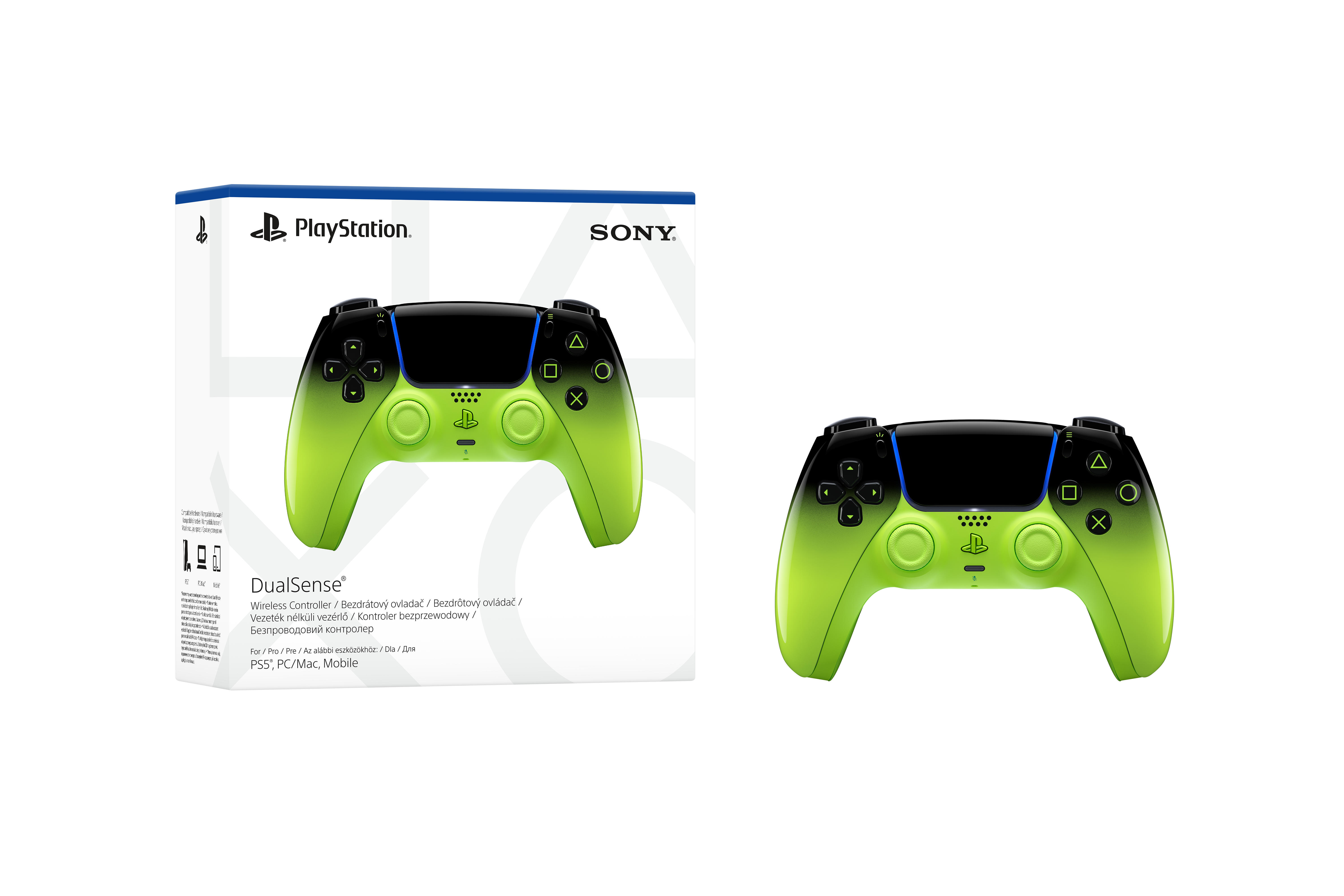 PlayStation Геймпад 5 Dualsense BT, Remix Green