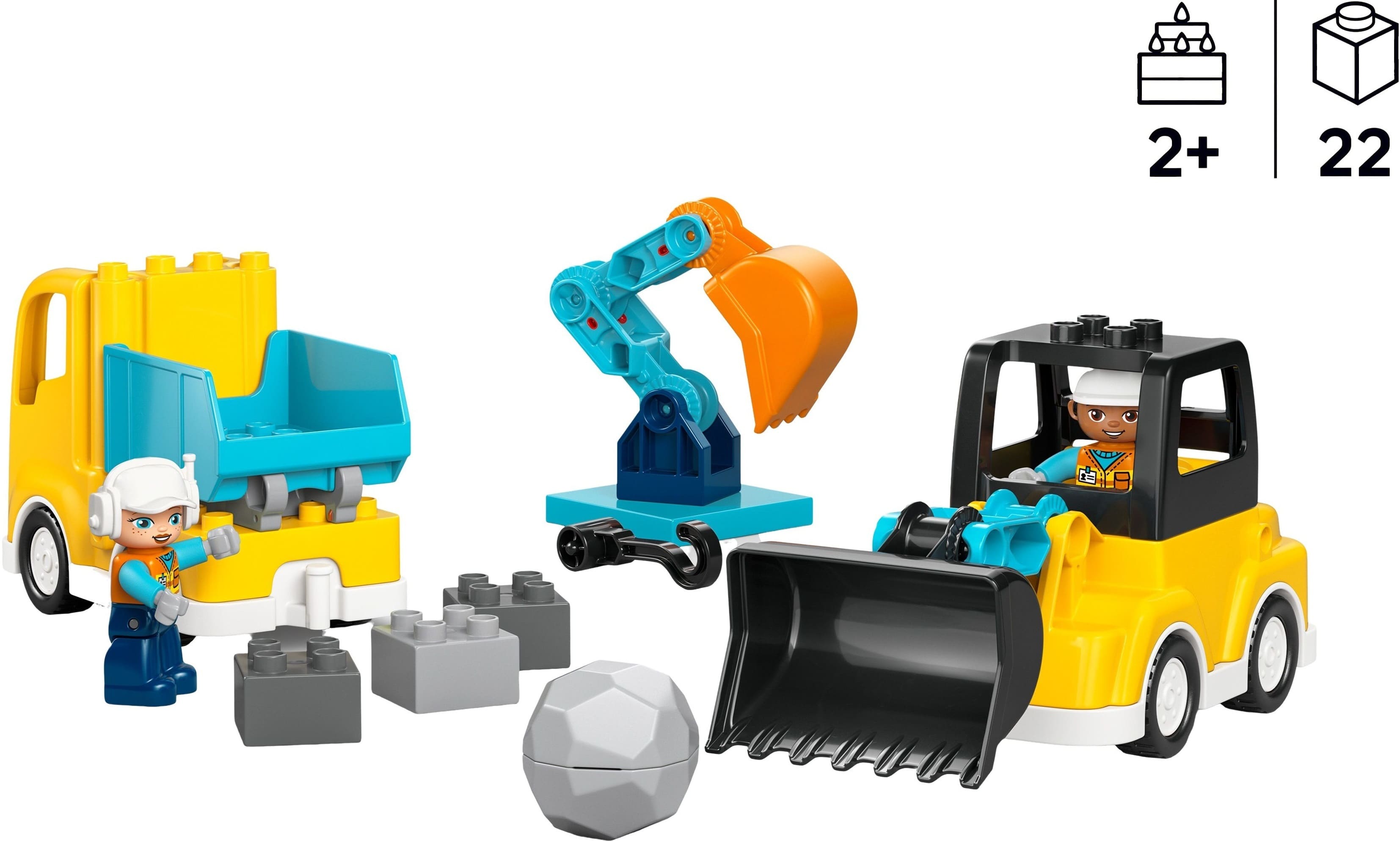 LEGO Конструктор LEGO DUPLO Town 3-в-1 Будівельна техніка