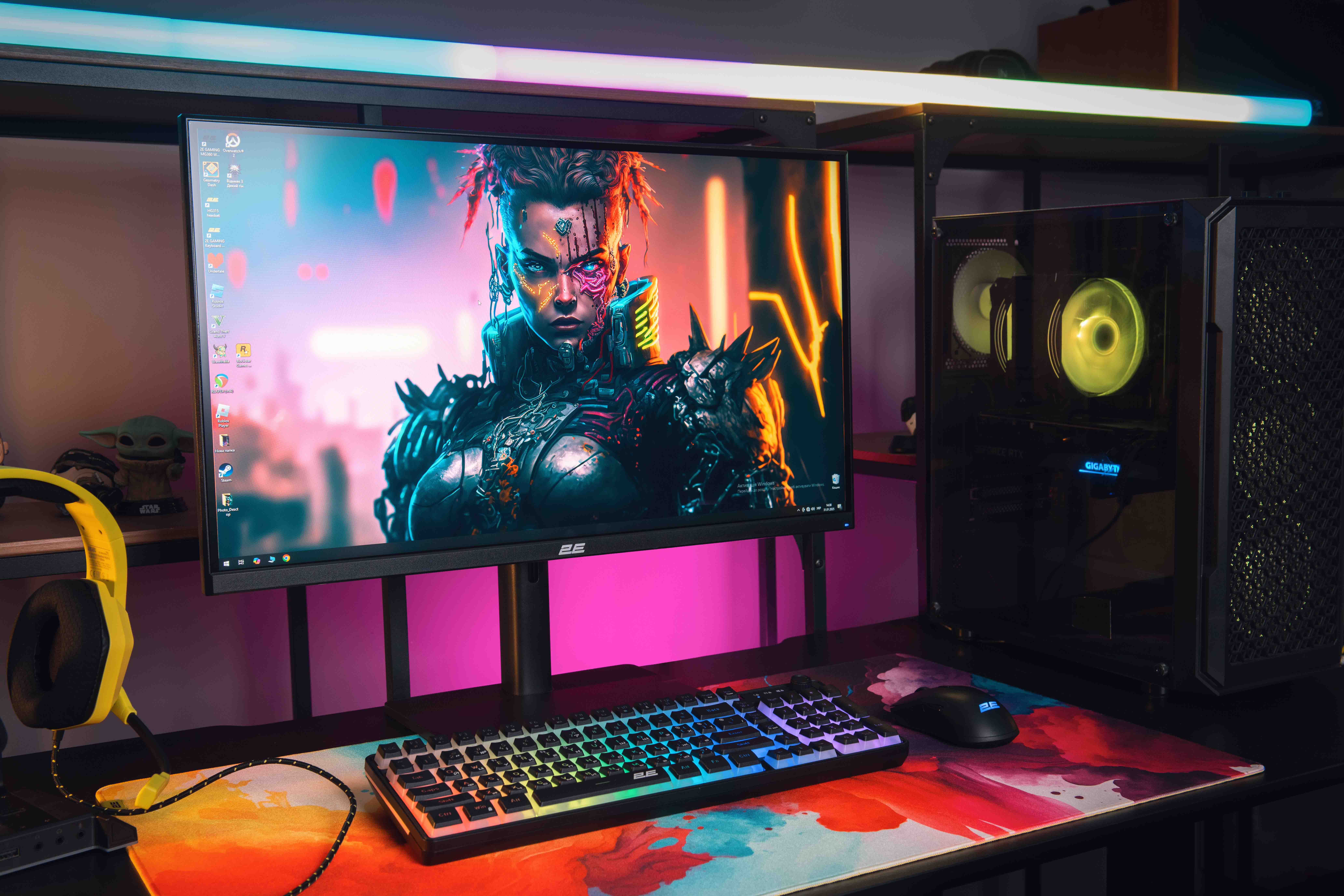 2E Монітор 27` H2724B D-Sub, HDMI, DP, IPS, 2560x1440, 100Hz, FreeSync
