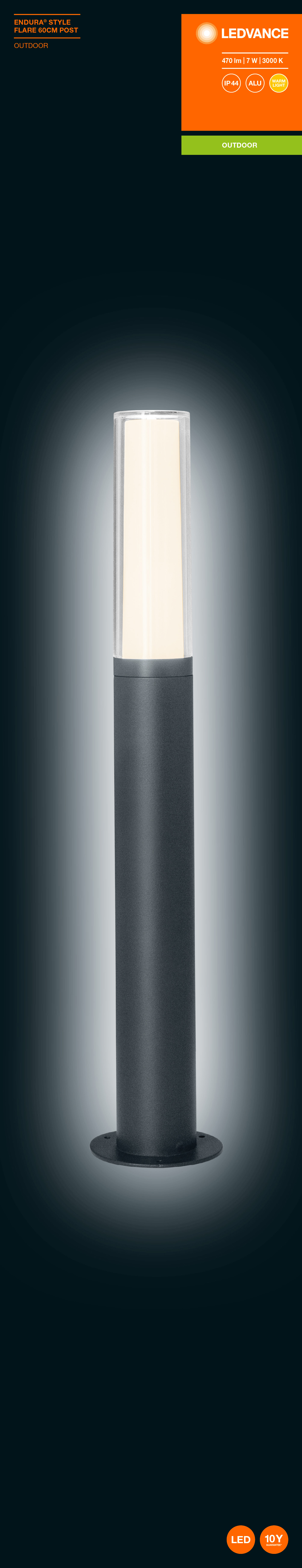 Osram Світильник парковий ENDURA STYLE LANTERN FLARE 60CM 7w