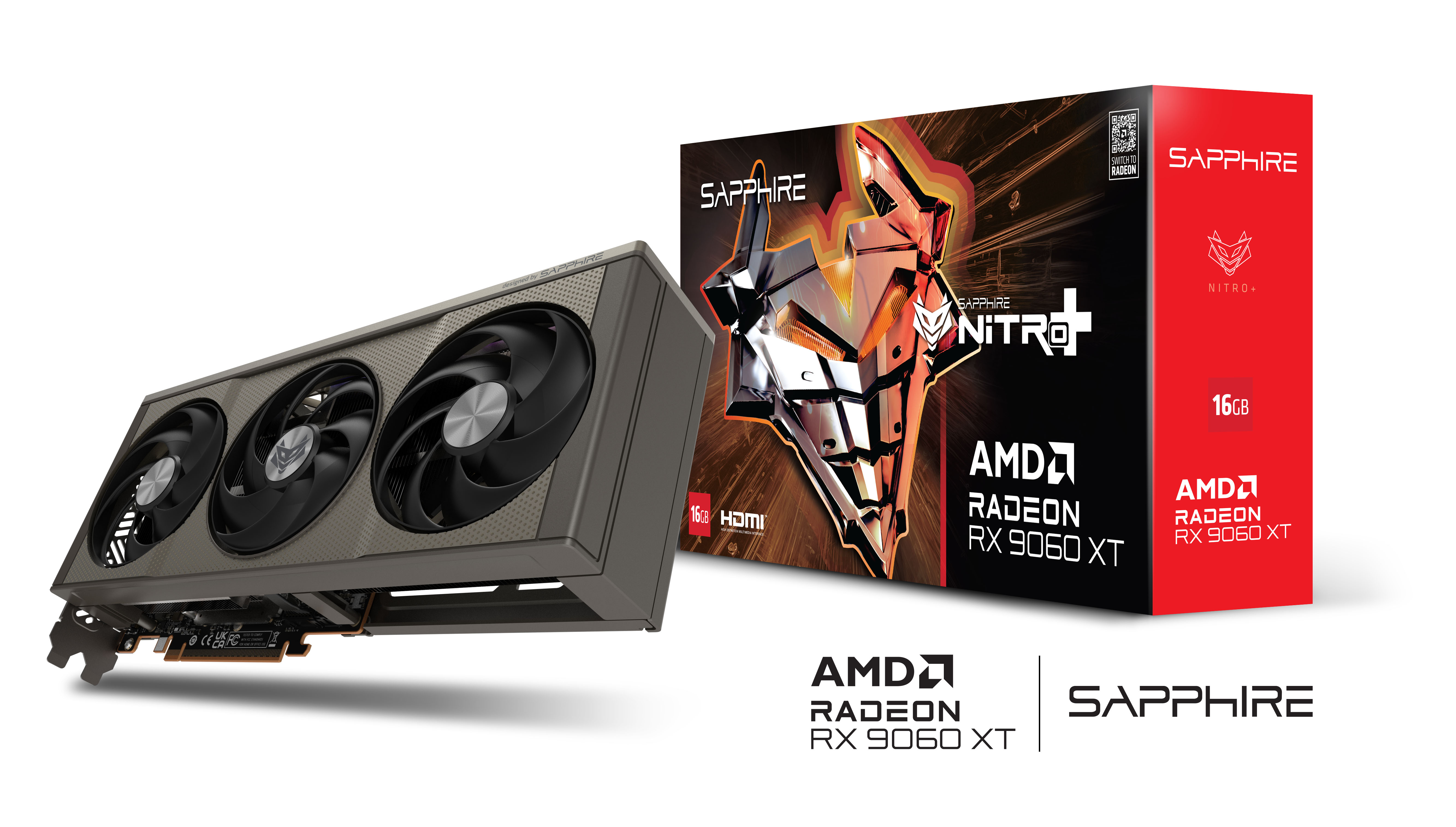 SAPPHIRE Відеокарта Radeon RX 9060 XT 16GB GDDR6 NITRO+ GAMING OC SAPPHIRE Відеокарта Radeon RX 9060 XT 16GB GDDR6 NITRO+ GAMING OC