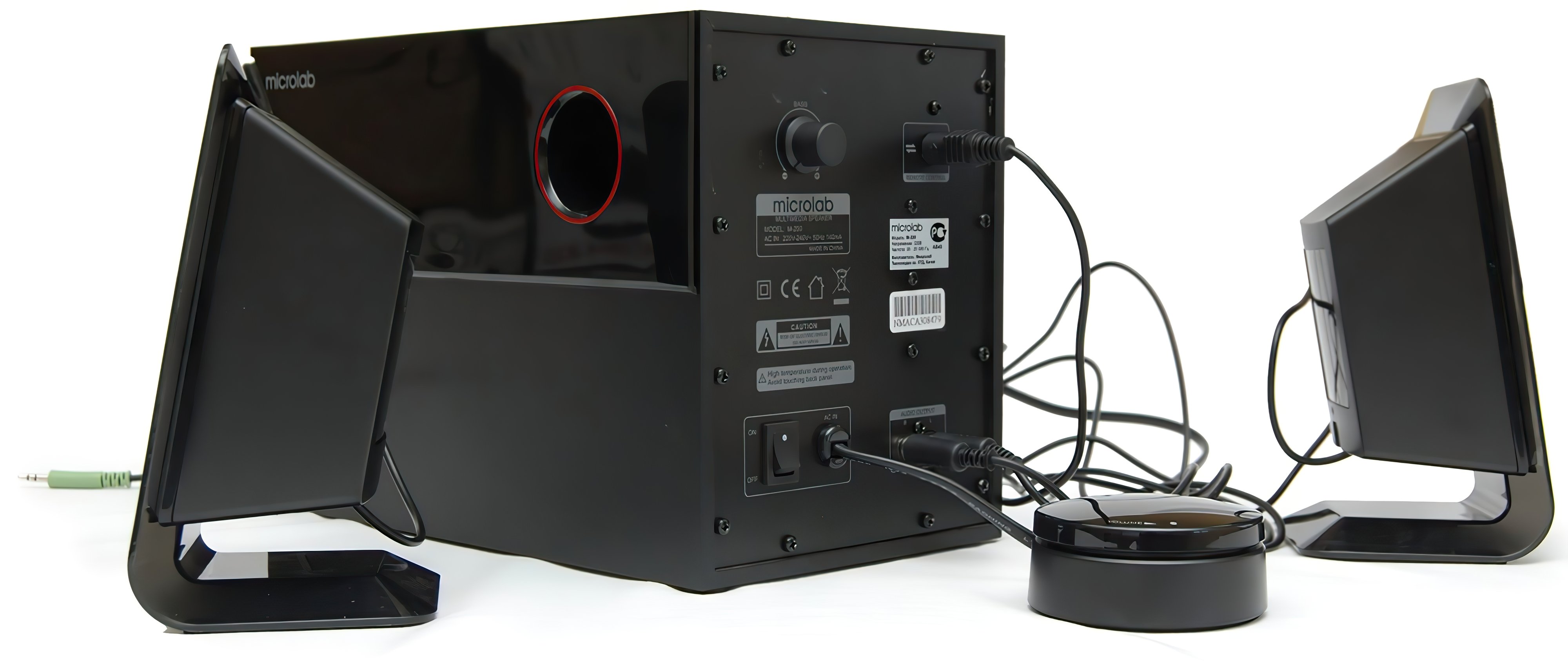 Microlab Акустична система M-200 2.1, 40W, mini-jack, чорний Microlab Акустична система M-200 2.1, 40W, mini-jack, чорний