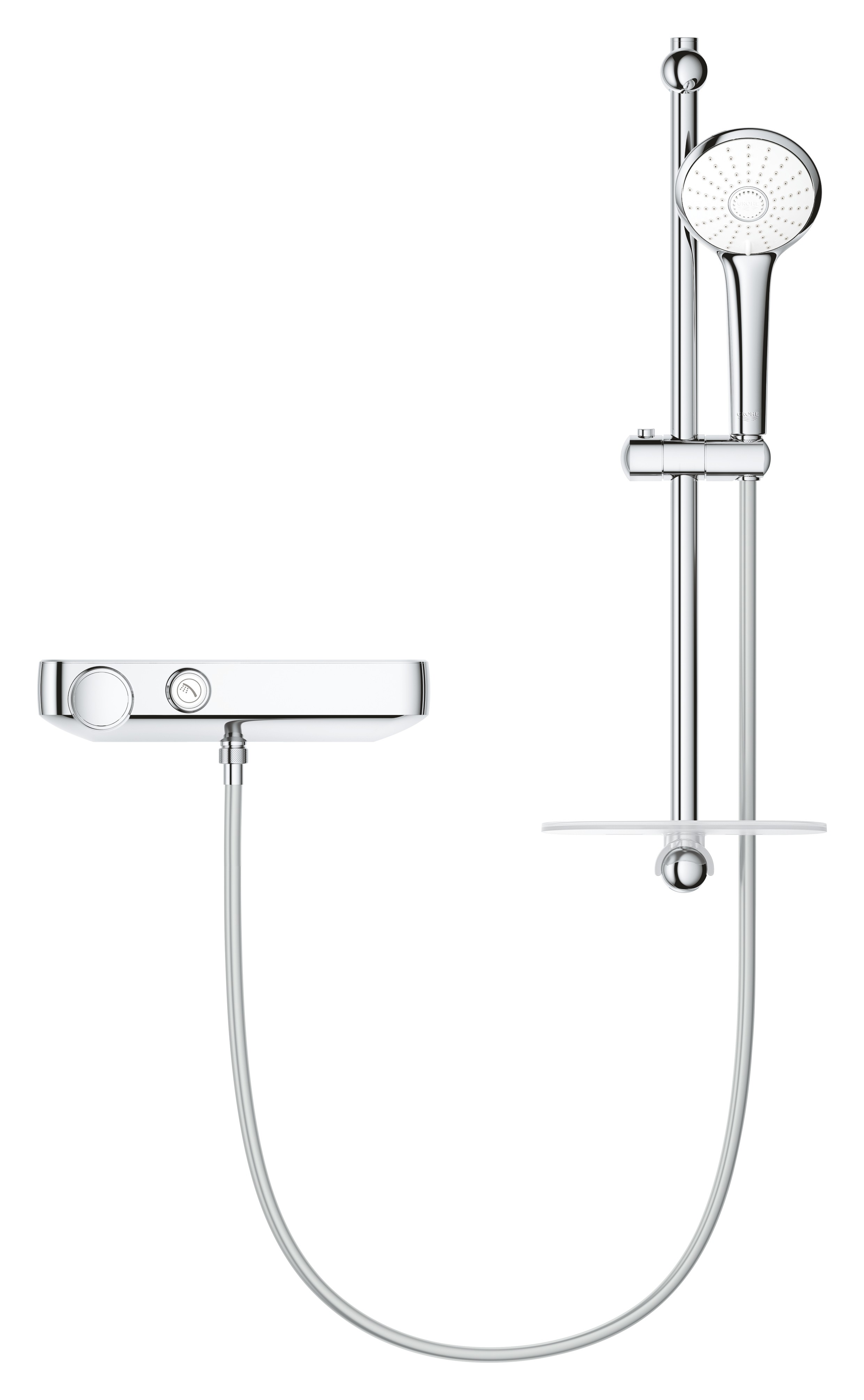 Термостат для душу GROHE GRT SmartControl і душовий гарнітур Euphoria 110 Massage з душовою штангою