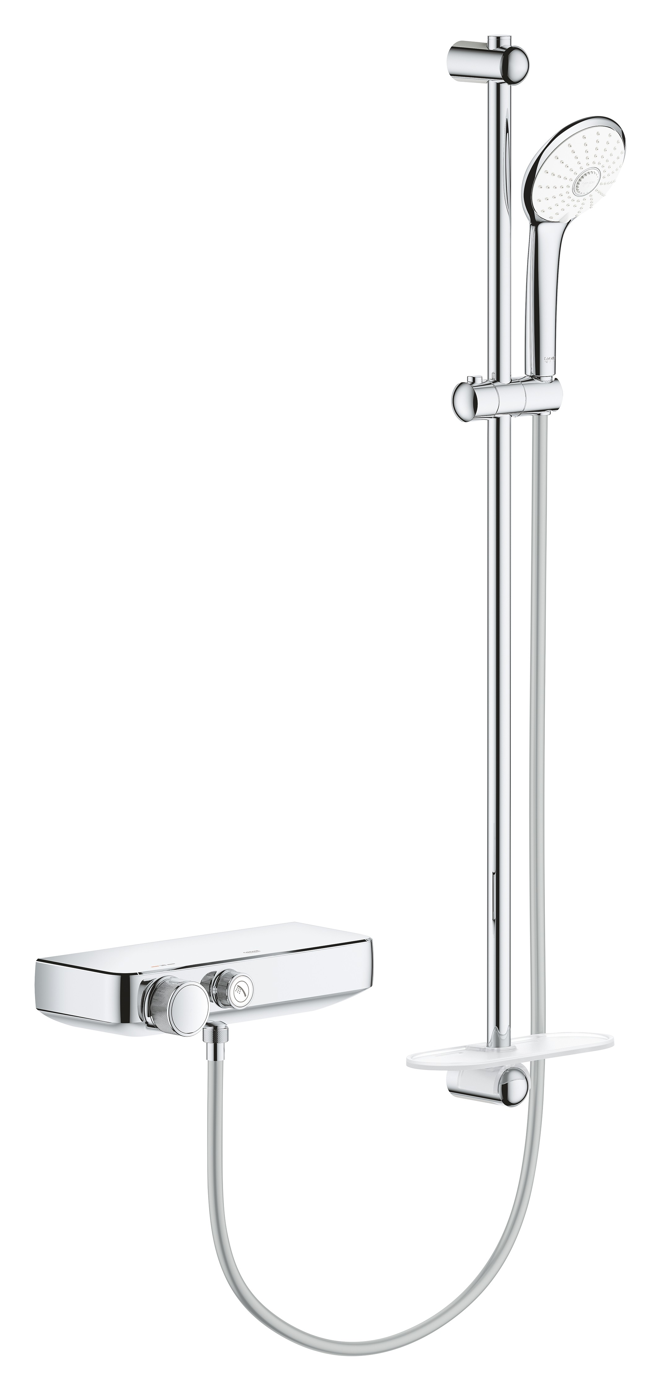 Термостат для душу GROHE GRT SmartControl і душовий гарнітур Euphoria 110 Massage з душовою штангою
