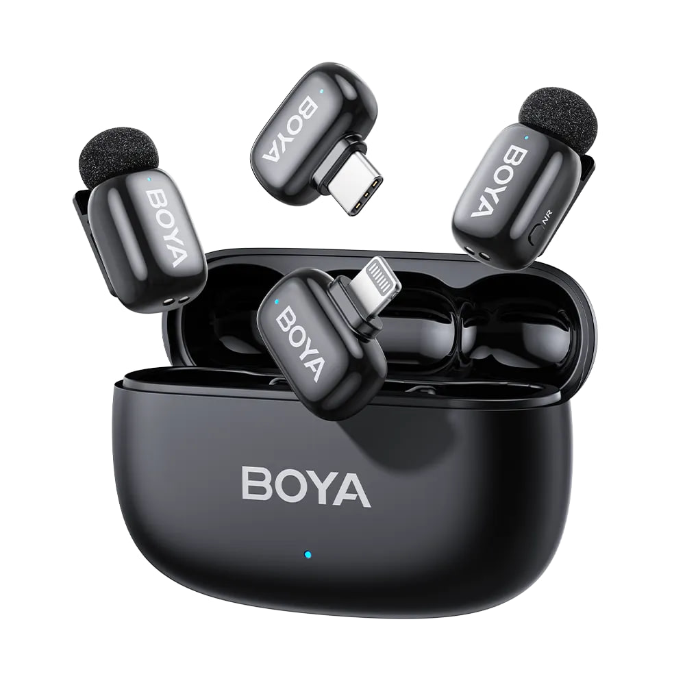 Мікрофон петличний бездротовий BOYA mini 2-01 (Type-C+Lightning) black (ZP-00000008987)