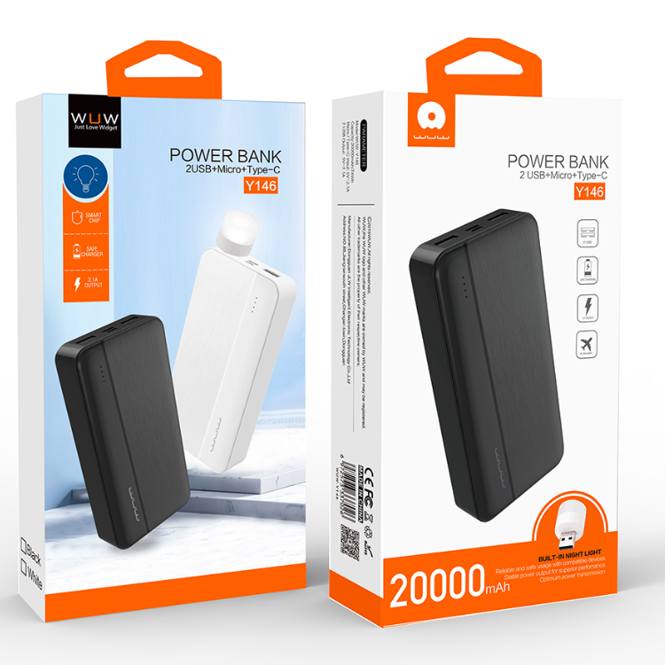 Банк заряду WUW Y146 20000мАг black (ZP-00000008725)