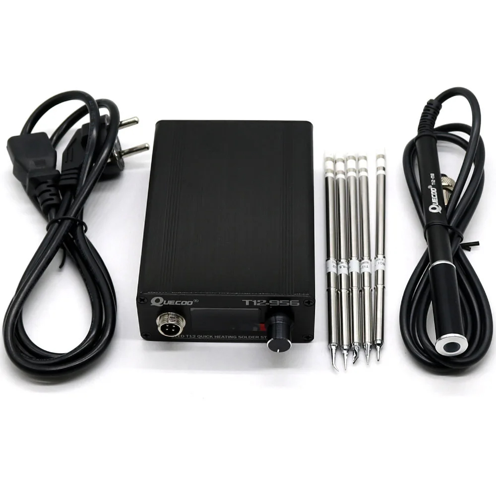 Паяльна станція Quicko T12-956 з металевою ручкою M8 (жала ILS, KU, JL02, BL, BC1) (ZP-00000007437)