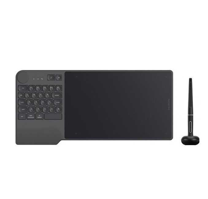 Графічний планшет Huion Inspiroy Keydial KD200 black, 8.9X5.6", 5080 LPI, 8192 levels, Bluetooth 5.0 (ZP-00000007610)