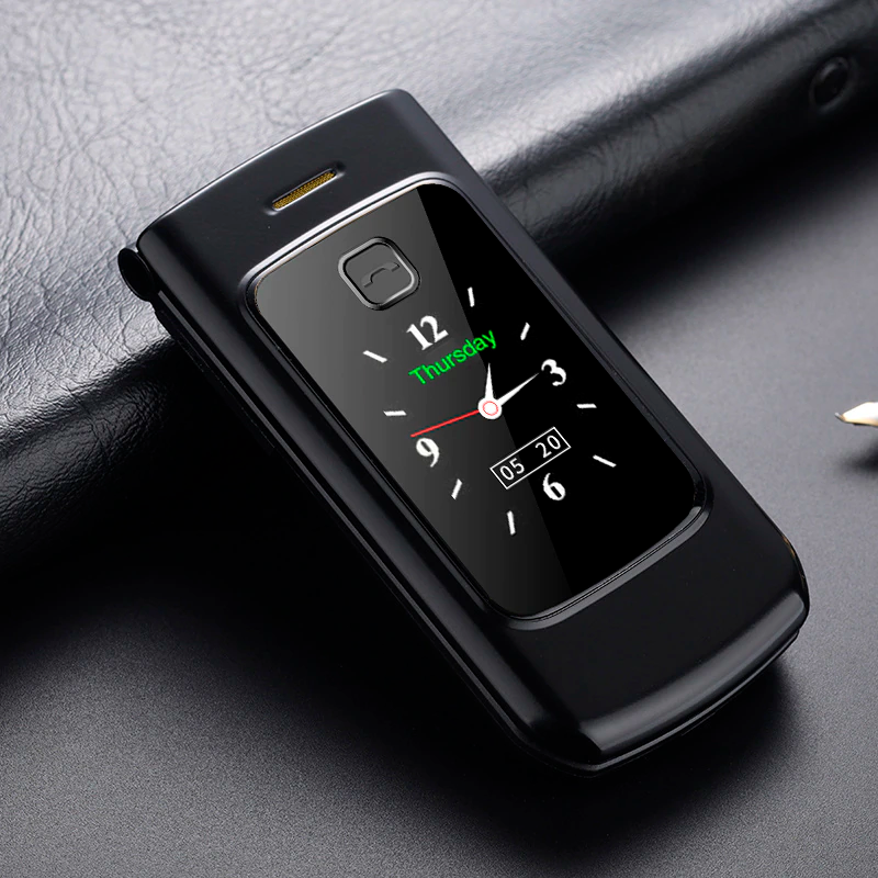Телефон Tkexun F18 (Happyhere F18) black. Dual display (ZP-00000005076)