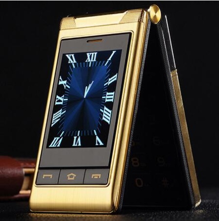 Телефон Tkexun G10 (Yeemi G10-C, Happyhere F7) gold. Dual display (ZP-00000001229)