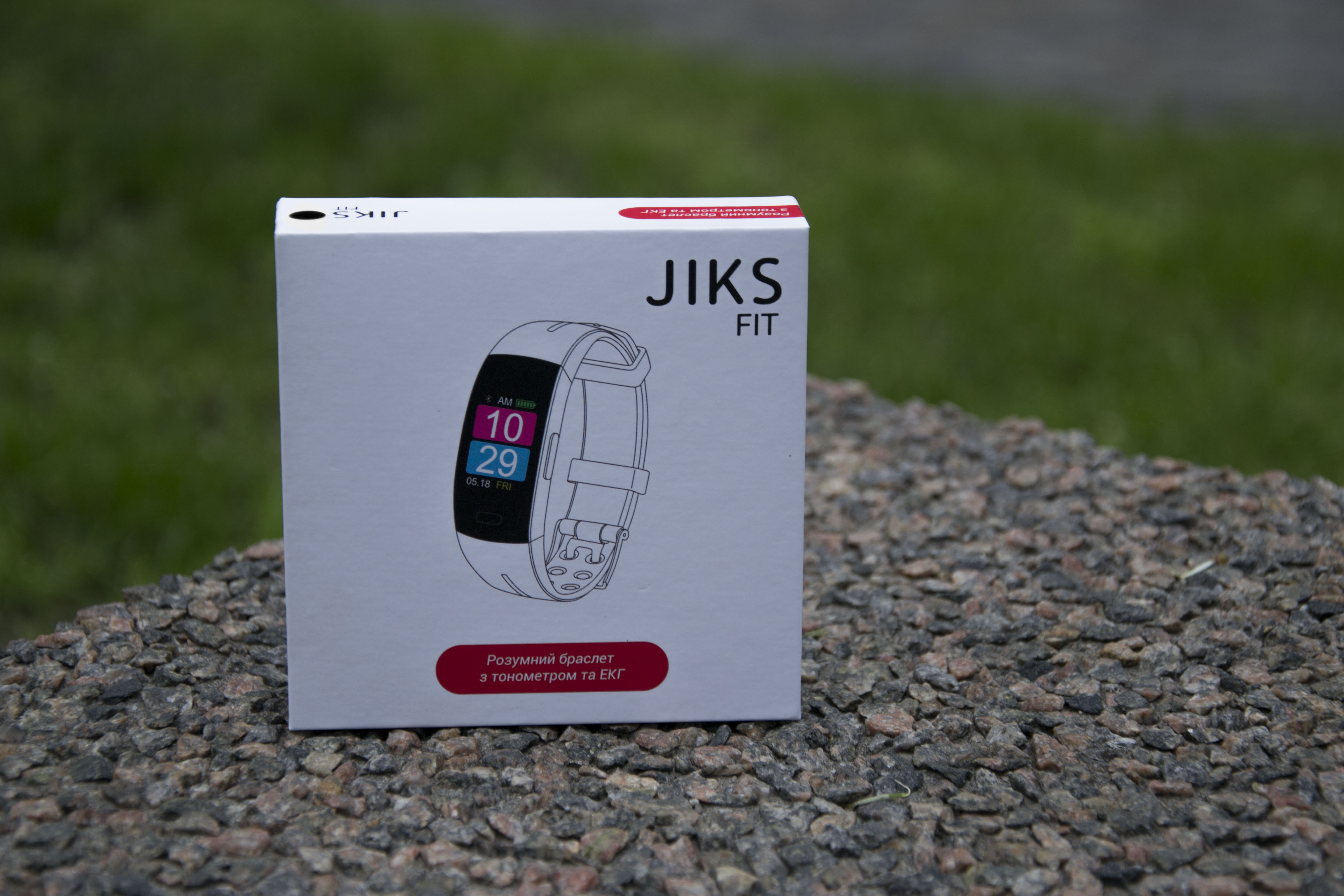Розумний фітнес-браслет Jiks Fit з тонометром та виміром ЕКГ (Чорний)
