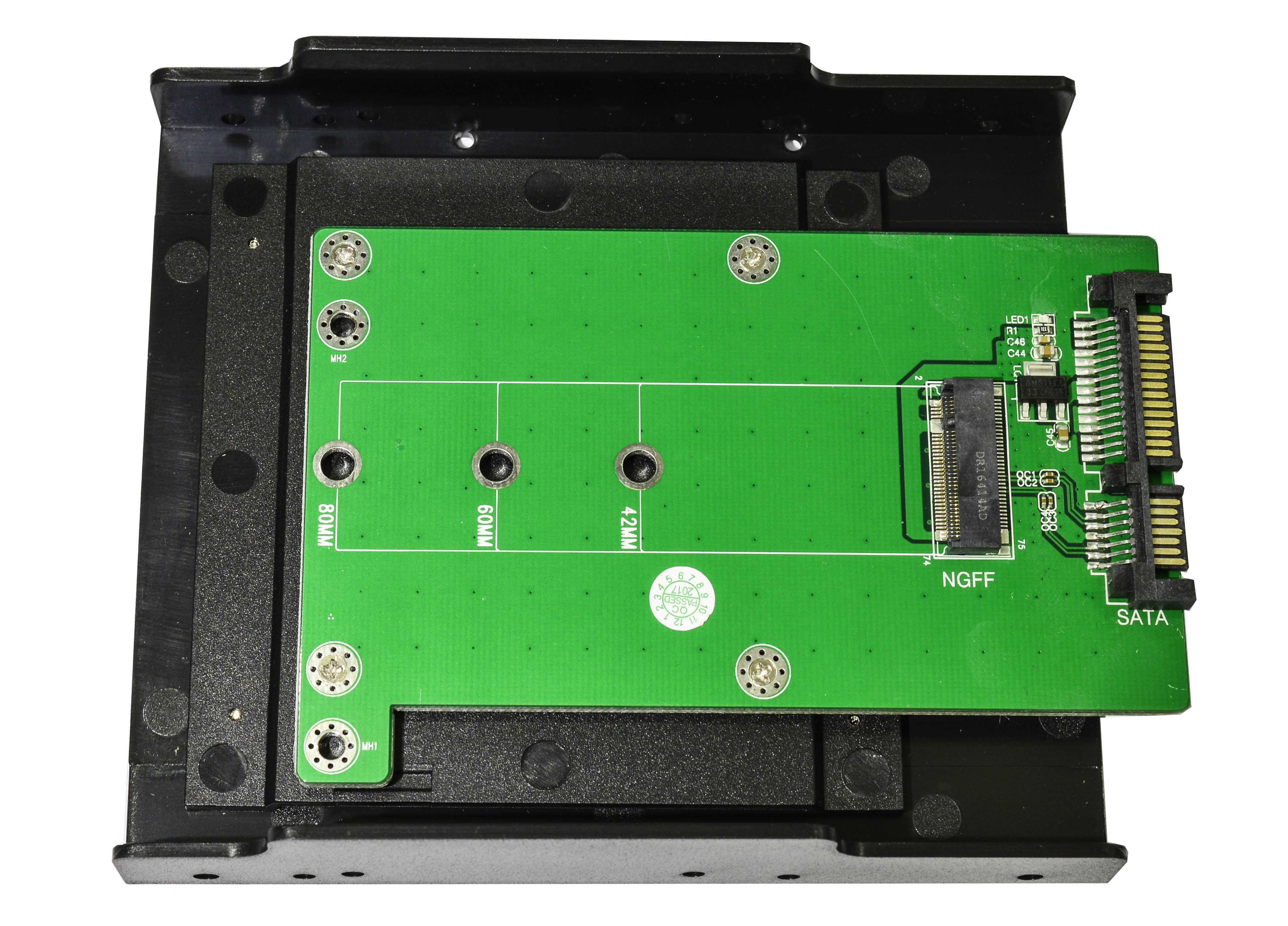 Конвертер Maiwo SATA to M.2 (NGFF) SSD 22*42mm, 22*60mm, 22*80mm, в 3,5" отсек комп-ра