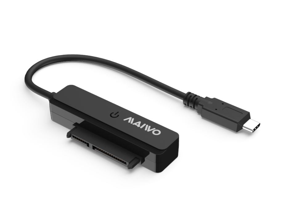 Адаптер Maiwo для підключ. HDD 2,5" SATA II/III /SSD до портів USB3.1 GEN2 Type-C, пластик, чорний (K105AG2 black)