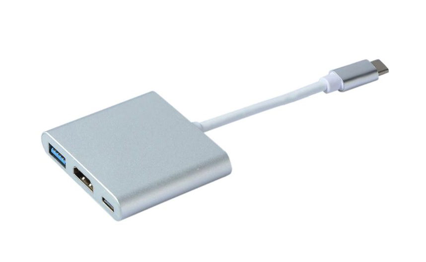 Адаптер Dynamode USB3.1 Type-C to 1хHDMI, 1хUSB 3.0, 1хUSB Type-C Female, розд.здат. до 4K 3840x2160 (IL-Multiport USB 3.1 Type-C to HDMI)
