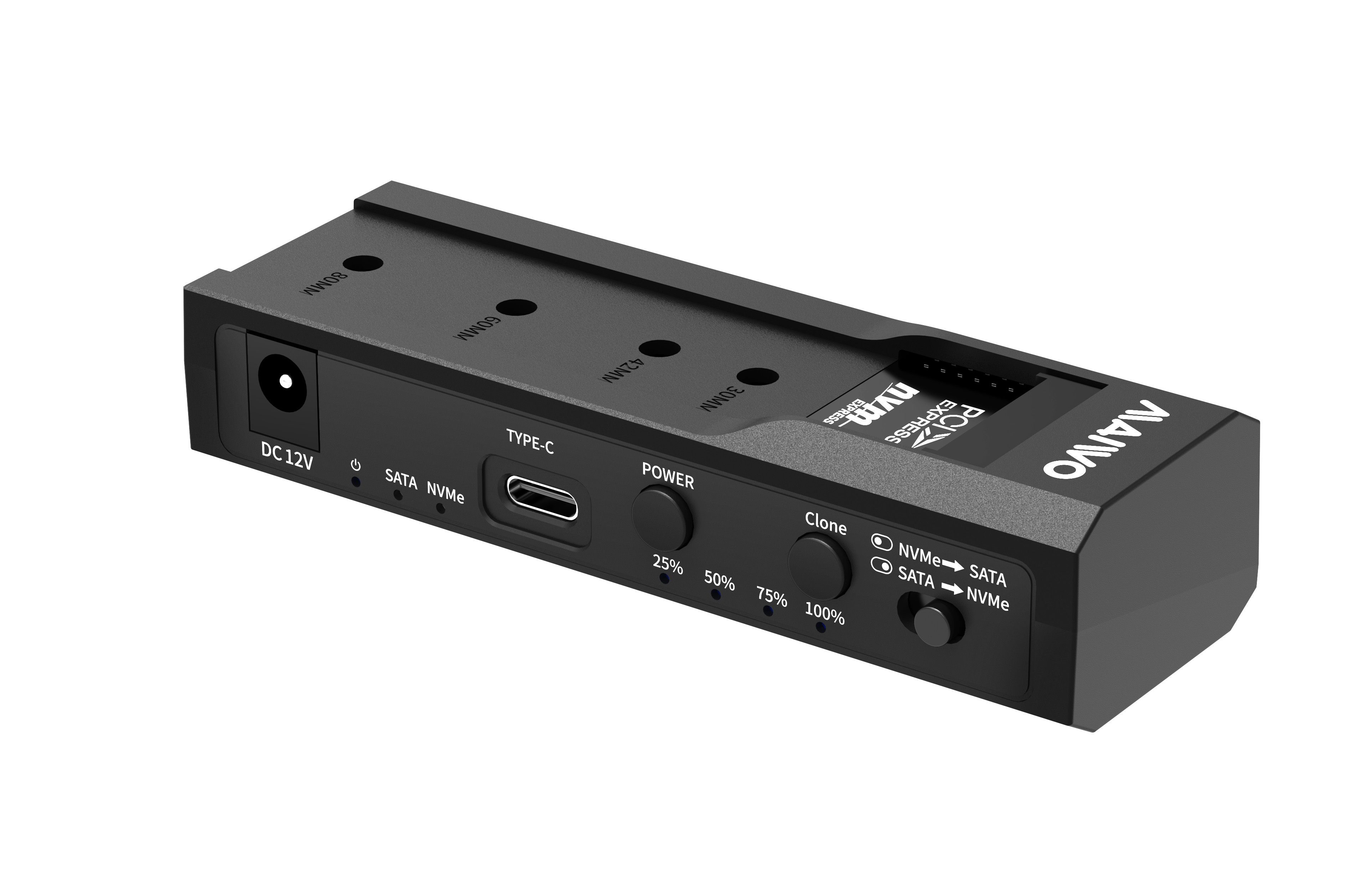 Адаптер Maiwo для подкл/клонування 3,5"/2,5" SATA HDD/SSD і NVMe M.2 SSD до USB 3.0 TypeС, БЖ 12В/3А
