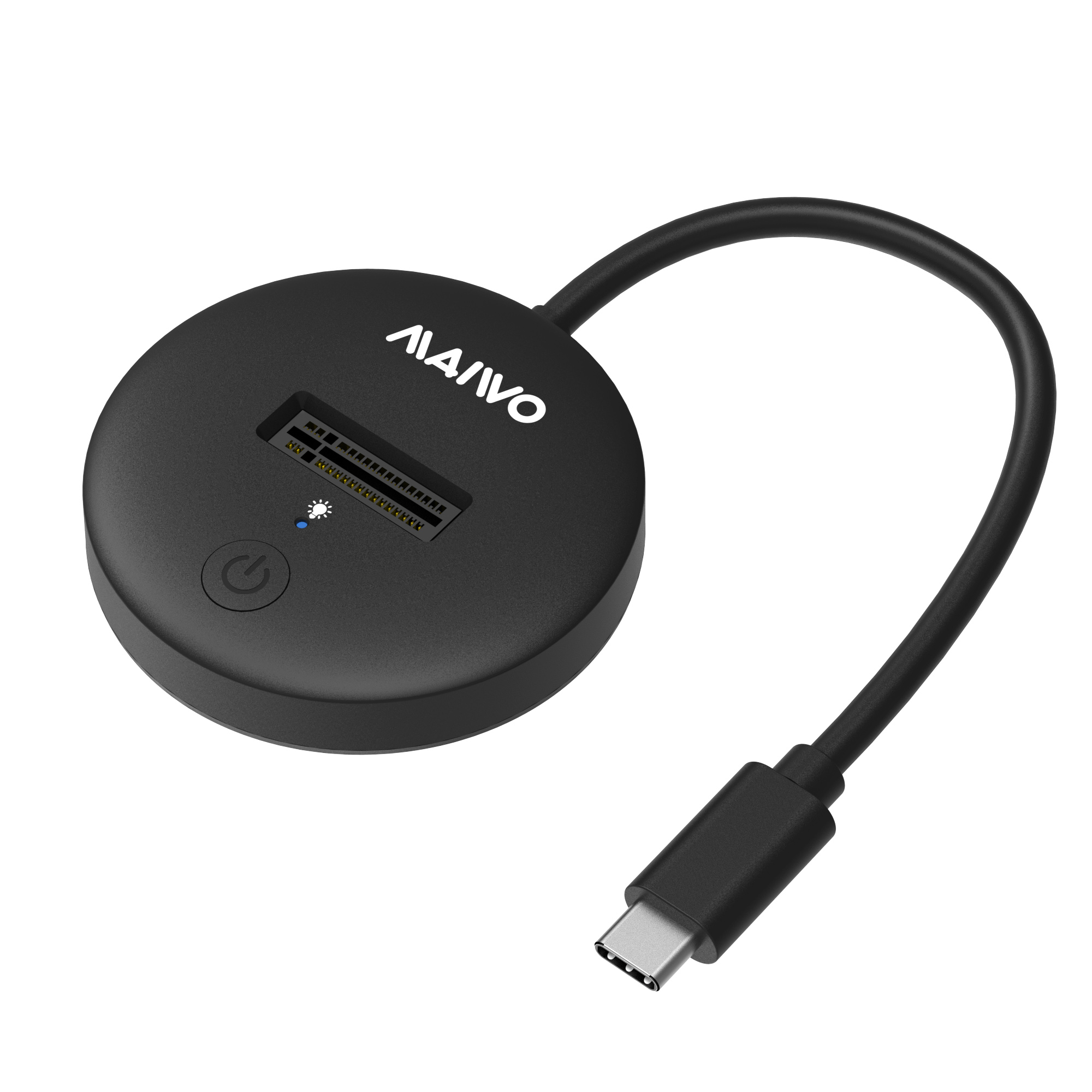 Док-станція Maiwo для M.2 NVMe/SATA SSD ч-з USB3.2 Gen2 Type-C до 10 Гбіт/с, безгвінт, пласт.чорн. (IL-K1698P2)