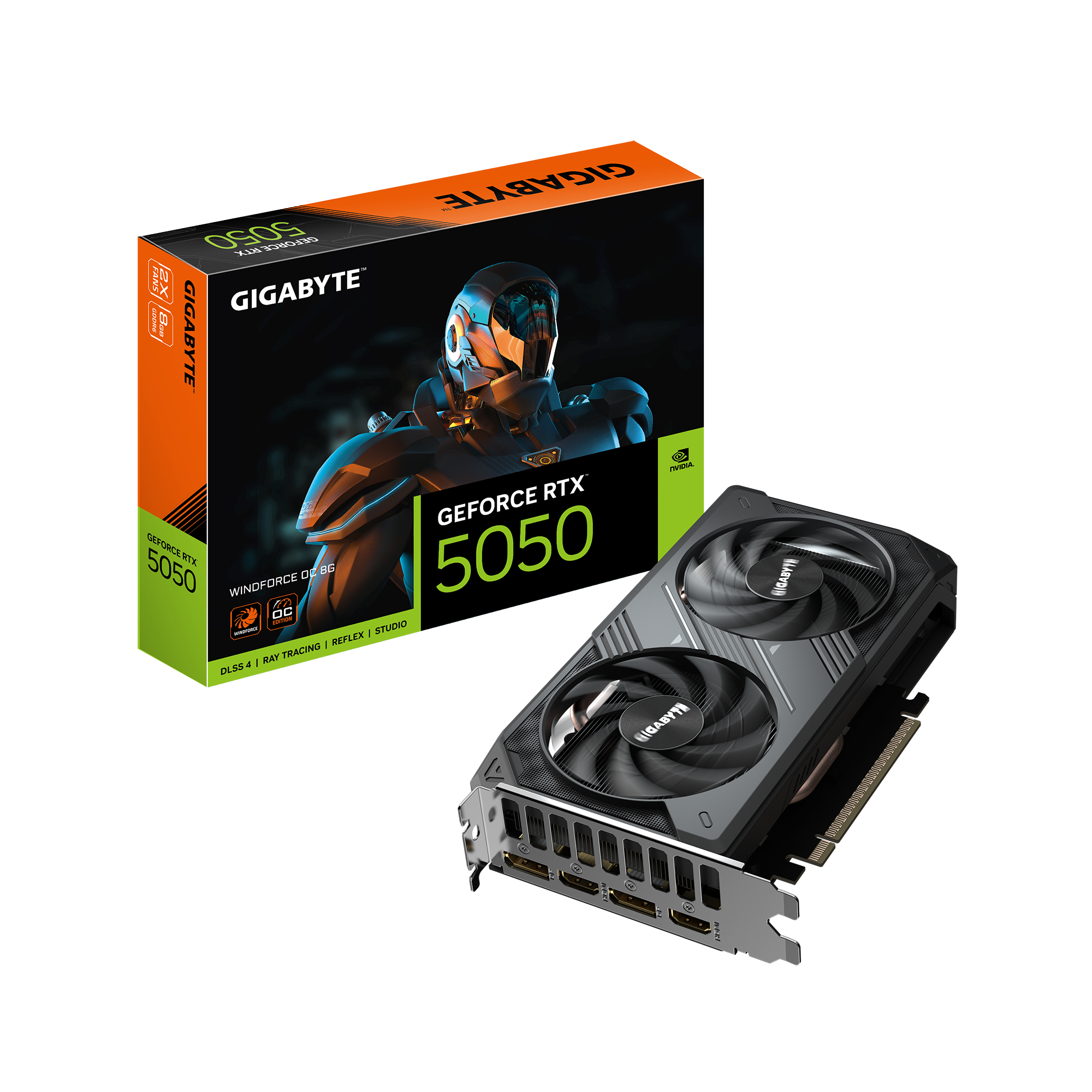 Відеокарта Gigabyte GeForce RTX5050 WINDFORCE OC 8G (IL-GV-N5050WF2OC-8GD)