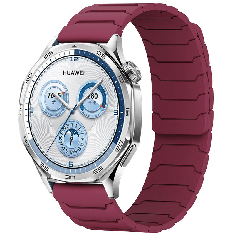 Ремінець Dual-color Magnetic для Smart Watch 22mm Wine red (IS-00000077072_12)