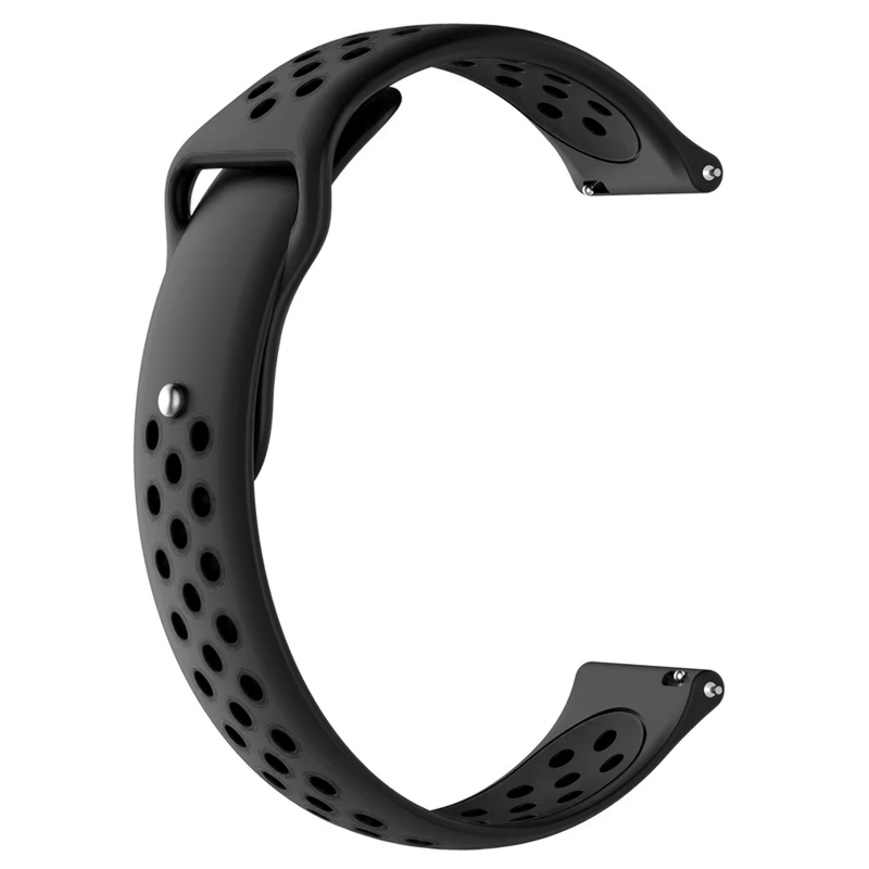 Силіконовий ремінець Active Air для Smart Watch 20mm Carbon Black / Black (IS-00000085757_6)