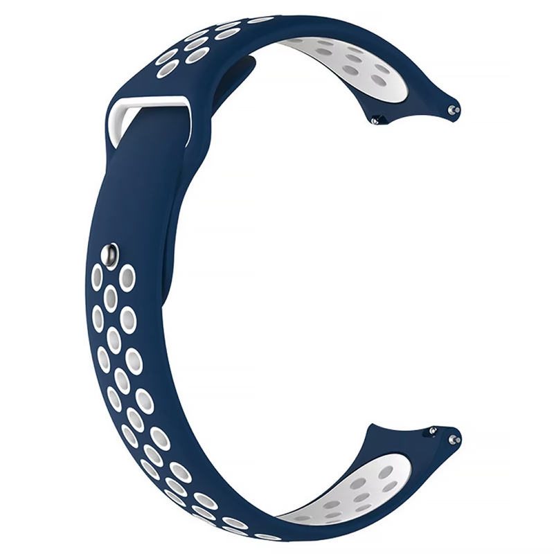 Силіконовий ремінець Active Air для Smart Watch 22mm Midnight Blue / White (IS-00000085758_5)