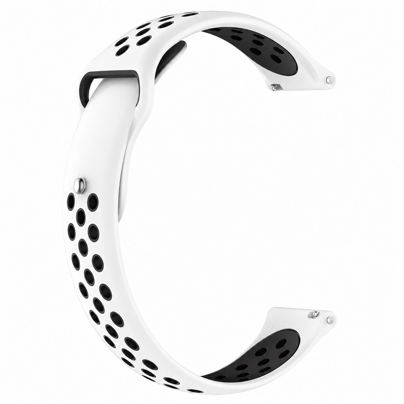 Силіконовий ремінець Active Air для Smart Watch 22mm White / Black (IS-00000085758_7)