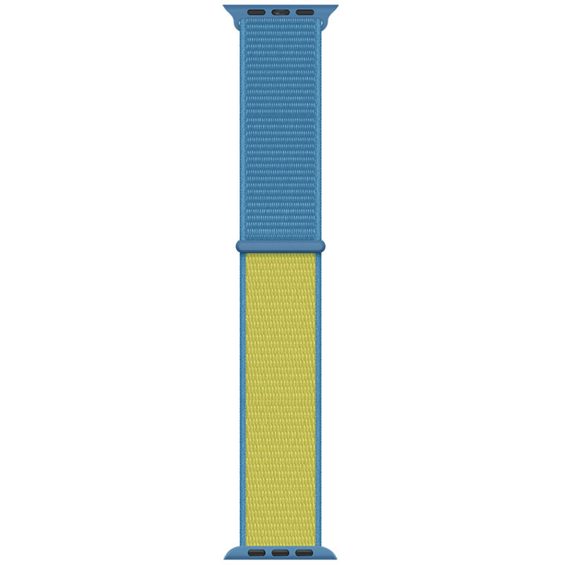 Ремінець Nylon для Apple Watch 38/40/41/42mm(ser.10) Blue / Yellow (IS-00000039057_28)