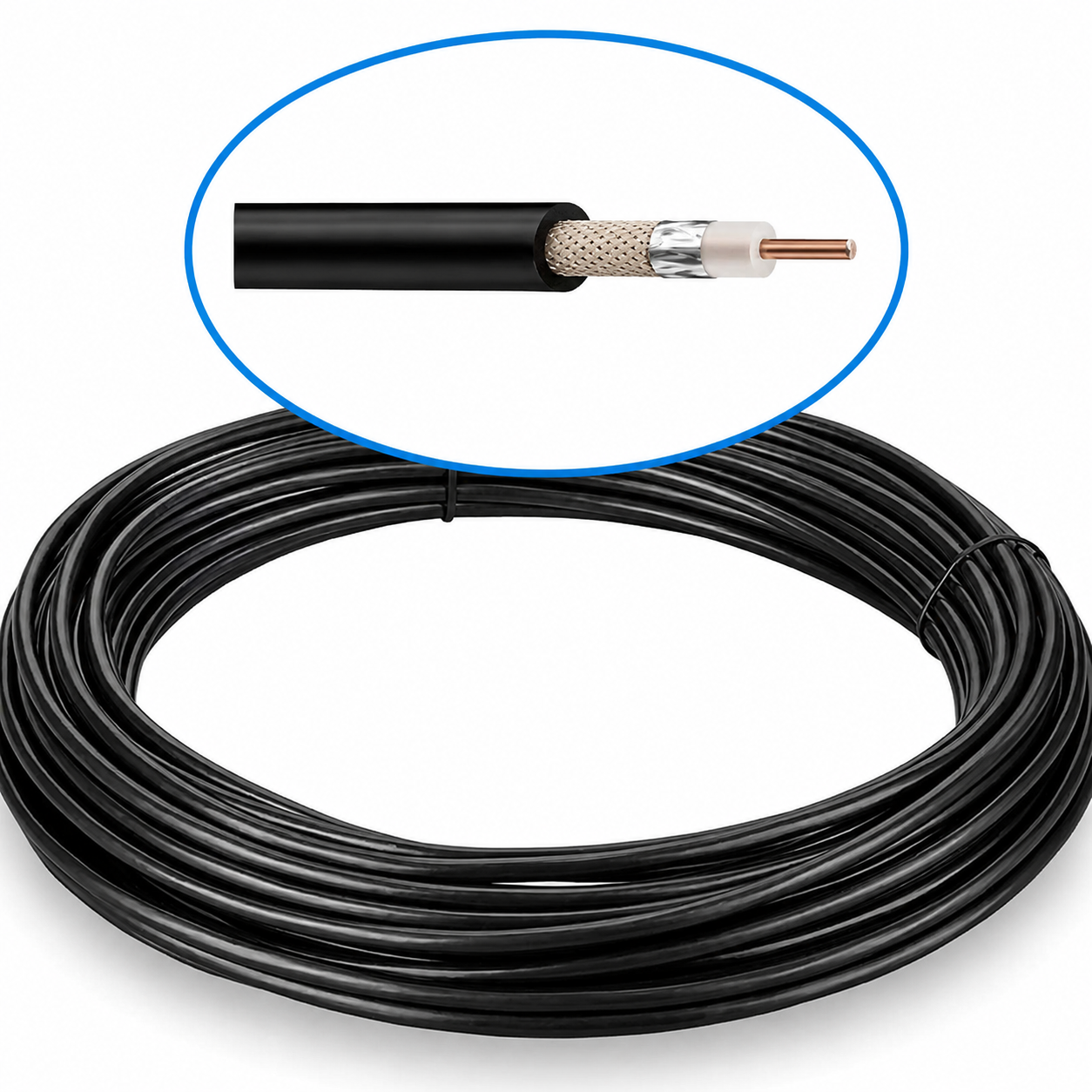 Коаксіальний кабель RG-8 50 Ом для 4G/5G антен та репітерів (MP00-00002009)