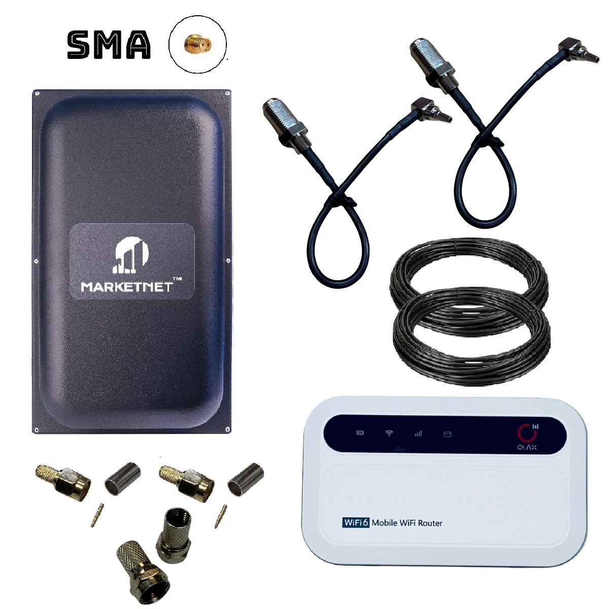 4G комплект Роутер Olax MF985 + Антена Maxi MIMO SMA 24 dBi (MP00-00001803)