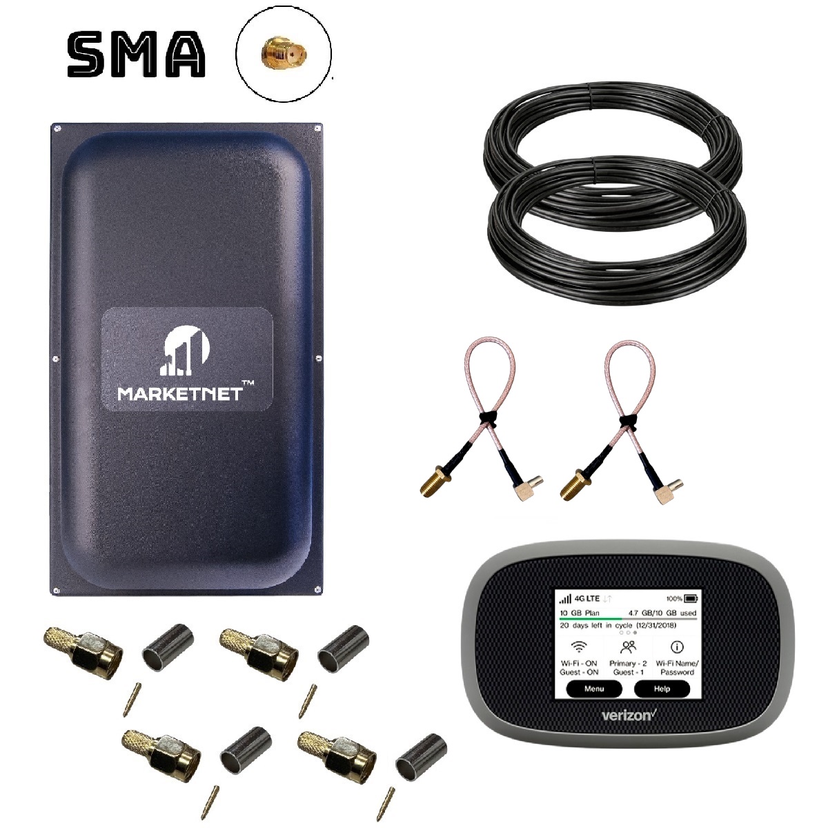 Комплект 4G Роутер Novatel MiFi 8800L + Антена Maxi MIMO SMA 24 dBi (MP00-00001806)