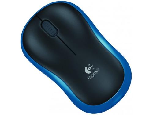 Миша Logitech M185, Blue/Black, USB, бездротова, оптична, 1000 dpi, 3 кнопки, 1xAA (910-002236) (125859)