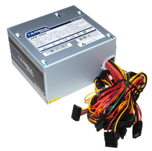 Блок живлення Chieftec 450W GPB-450S, 120mm, 20+4pin, 1x4pin, SATA х 5, Molex 3x4pin, 1x6+2pin, кабелі немодульні (136006)