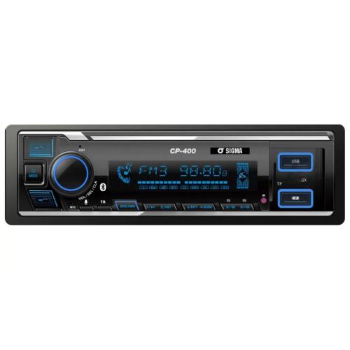 Автомагнітола SIGMA СP-400BT RGB APP USB, 1 Din, Bluetooth, підсвітка RGB (262441)