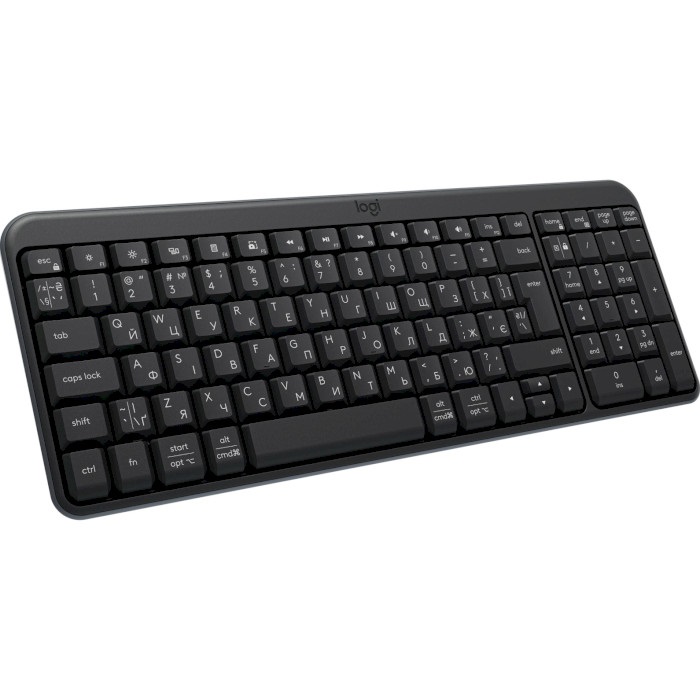 Клавіатура бездротова Logitech K250, Graphite, Bluetooth, 2xAAA (920-013822) (312081)