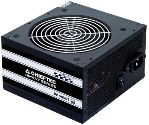 Блок живлення 500 Вт, Chieftec SMART, Black, Active PFC, 120 мм, 2xMolex / 3xSATA / 1x6+2-pin / 1x4+4-pin / 1x20+4-pin, захист AFC/OPP/OVP/SCP/SIP/UVP (GPS-500A8) (119233)