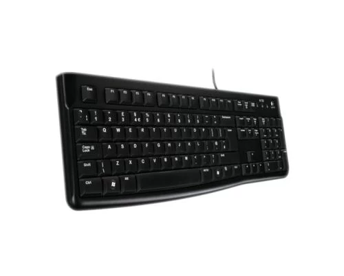 Клавіатура Logitech K120, Black, USB, стандартна, 104 кнопки, українська розкладка клавіатури, 1.8 м (920-002643) (130196)