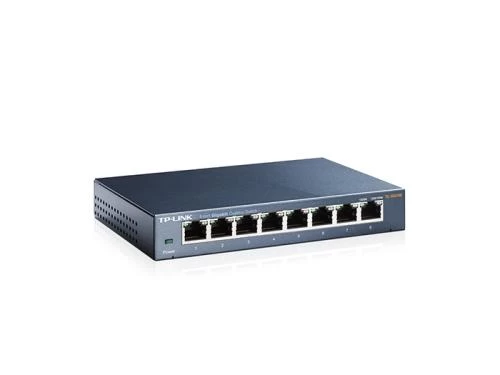 Комутатор TP-LINK TL-SG108, 8x100/1000 Mb/s, металевий корпус, некерований (139289)