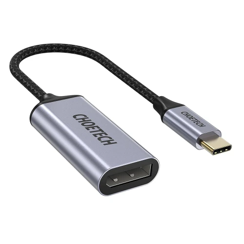 Перехідник Type-C (M) - DisplayPort (F), Choetech, Black, 20 см, 4K, коаксіальний (HUB-H11-GY-V2) (311156)