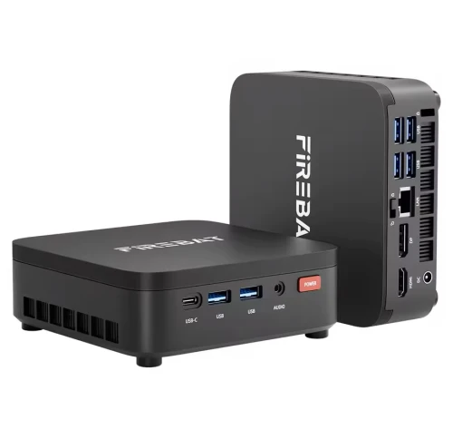 Неттоп Firebat F1, Black, Ryzen 5 7640HS (6x4.3-5.0 GHz), 16Gb DDR5, 512Gb SSD NVMe, Radeon 760M, WiFi 6E, Bluetooth 5.3, 2.5GLan, 1xType-C / 6xUSB 3.2, HDMI/DP, Windows 11 Pro (320971)