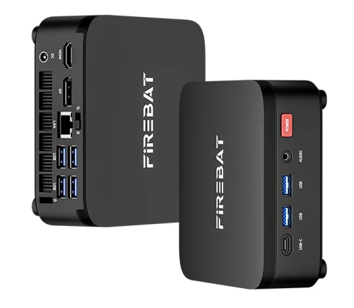 Неттоп Firebat R3, Black, Ryzen 3 4300U (4x2.7-3.7 GHz), 16Gb LPDDR4, 512Gb SSD NVMe, Radeon RX Vega 5, WiFi 6, Bluetooth 5.2, GLan, 1xType-C / 2xUSB 3.2 / 4xUSB 3.0, HDMI/DP, Windows 11 Pro (R3-IG4Z16N8-L) (332520)