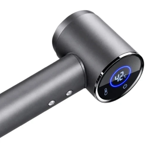 Фен Ardesto HD-H1BL, Gray, 1600 Вт, 2 рівнів швидкості, 3 (30-60-90 °С) температурних режима, дисплей, іонізація, захист від перегріву, індикація роботи (333899)