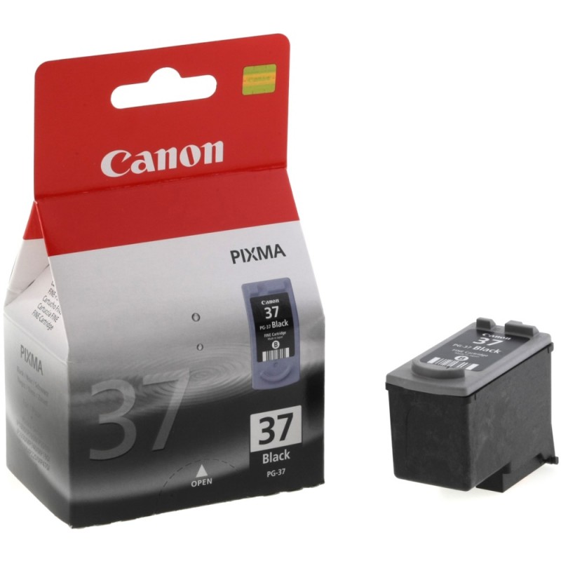 Картридж Canon PG-37, Black, iP1800/1900/2500/2600, MP140/190/210/220/470, MX300/310, 11 мл (2145B005) (13276)