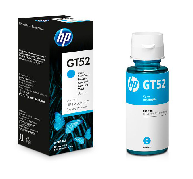 Чорнило HP GT52, Cyan, DJ GT 5810 / GT 5820, 70 мл (M0H54AE) (141693)