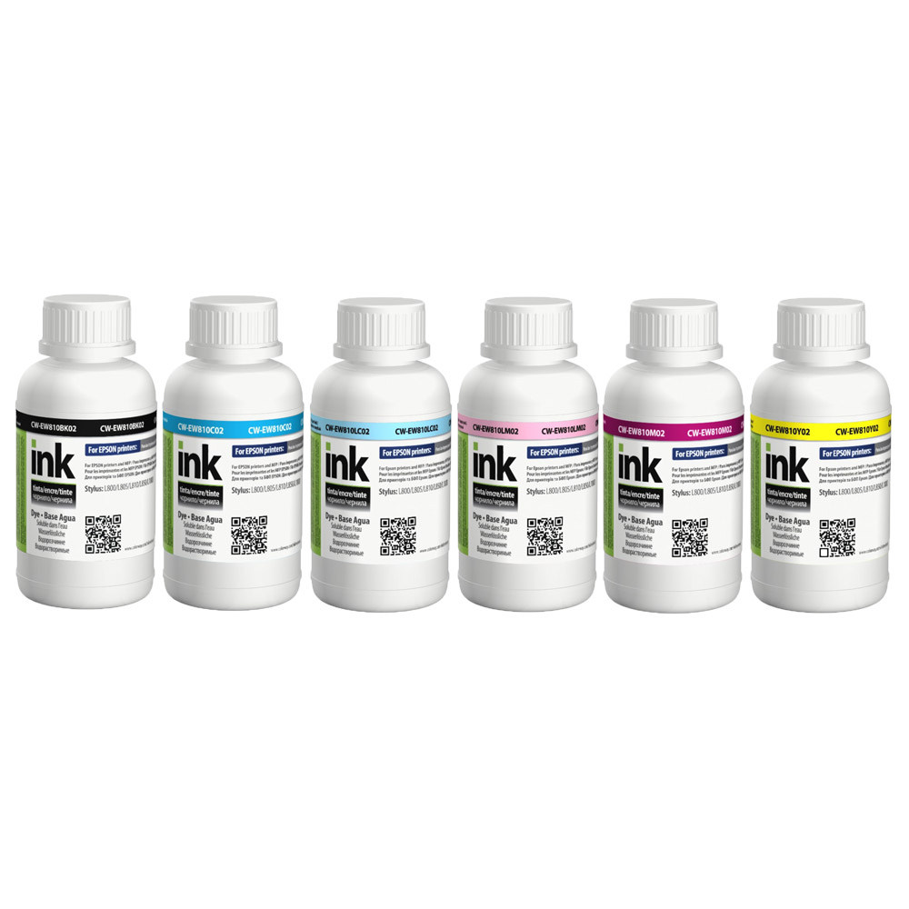 Комплект чорнила ColorWay Epson L800/810/850, 6x200 мл (CW-EW810SET02) (146821)