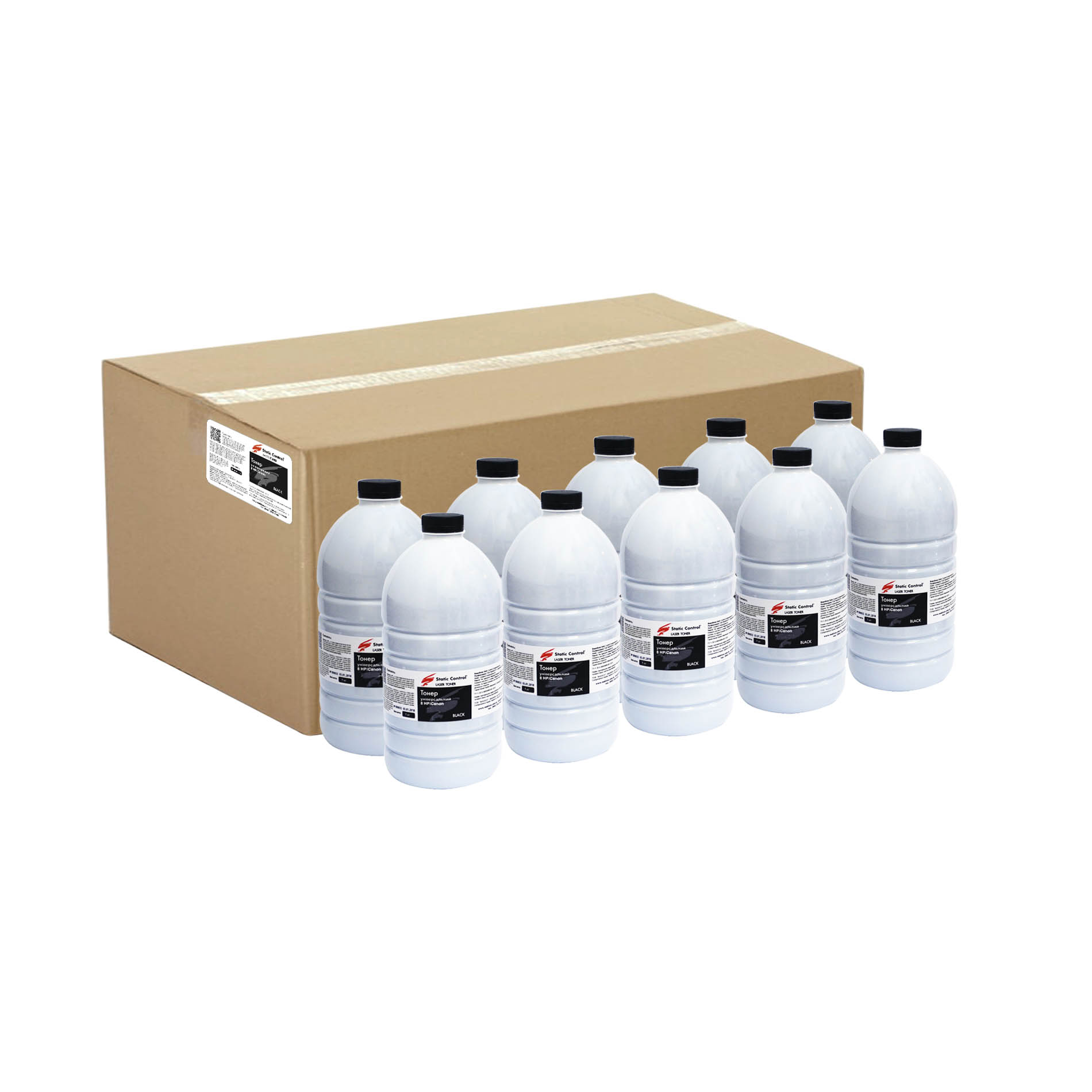 Тонер HP LJ P1005/1505/M1120/M1522, Canon LBP-3010/3100/3250, 10 кг (10 банок по 1 кг), Static Control (MPT7-1KG-10-P) (209127)