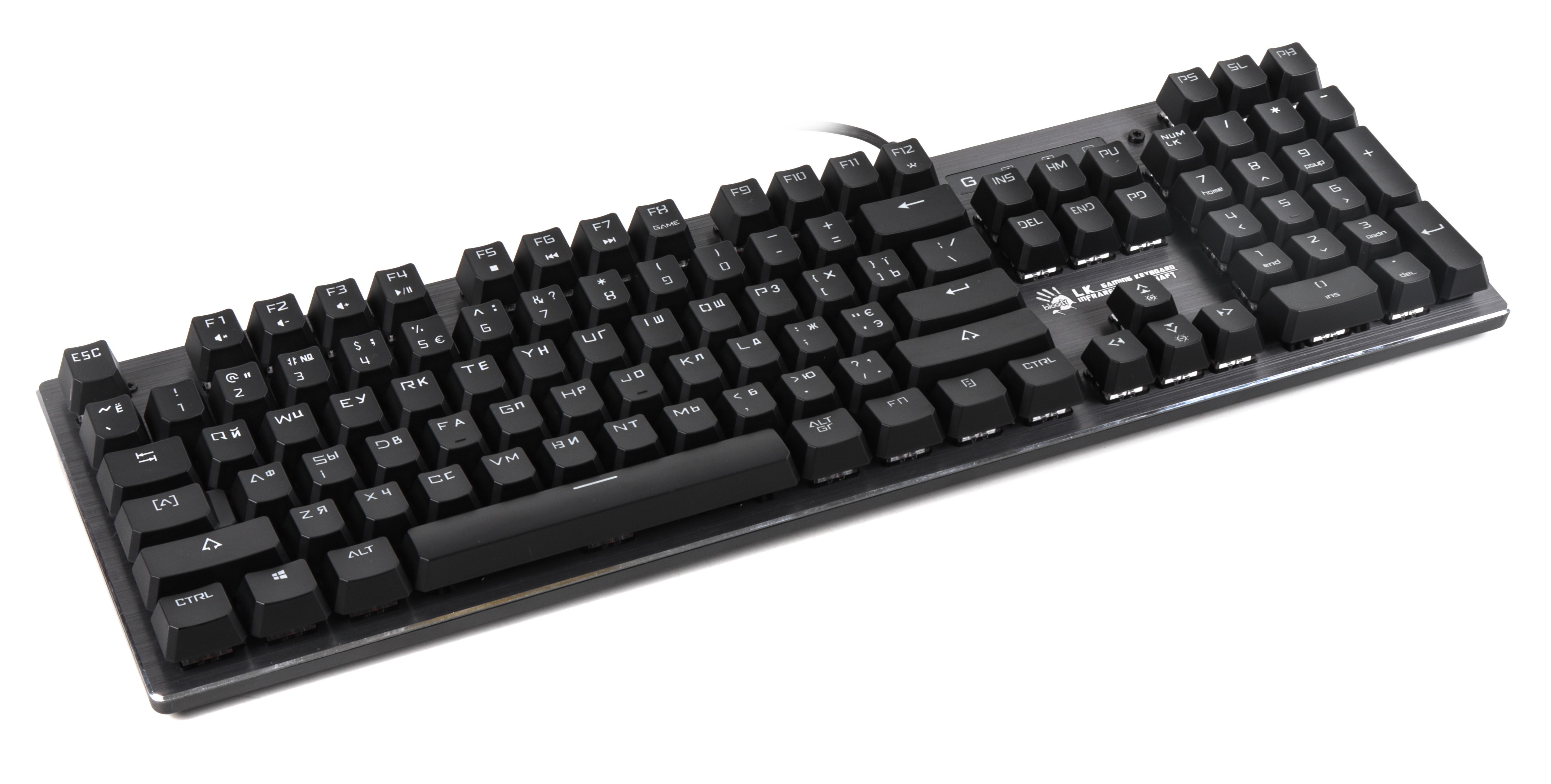 Клавіатура A4Tech Bloody B760, USB Black ігрова, LK-Green switches, механічна, LED-підсвічування (B760 Bloody Green Sw)